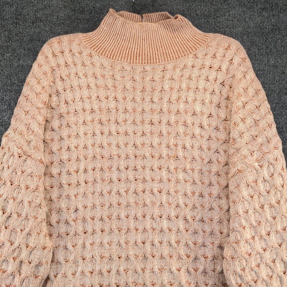 Knox Rose Women's Tunic Mock Neck Sweater Multicolor Large Geometric Pullover - Picture 3 of 12